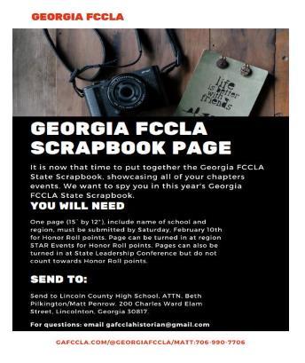 Scrapbook Page Be a part of Georgia FCCLA History!