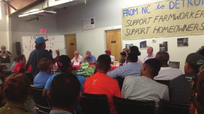 IV. WORKER STORIES On Saturday evening, 26th July at the FLOC union hall in Dudley, NC, we heard the stories of tobacco farm workers who came to bear witness to their experiences in the tobacco