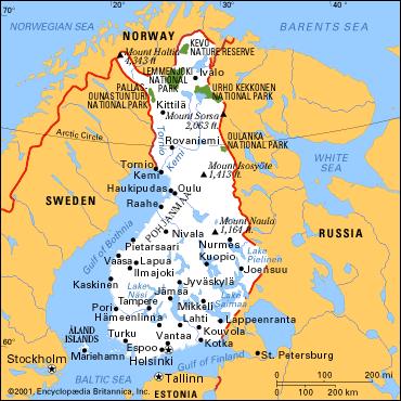 Geography 5,5 million inhabitants Capital Helsinki (630 000) Other big cities: Espoo (270 000) Tampere (225 000), Vantaa (210 000), Oulu (198 000), Turku