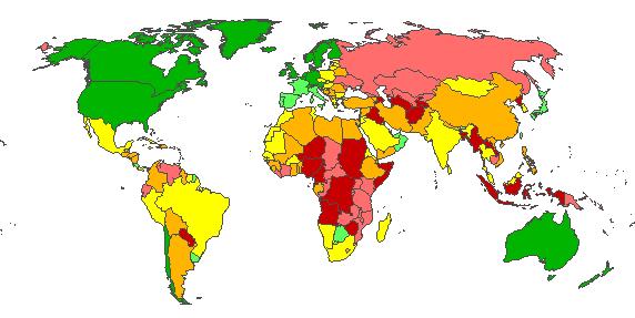 Governance World Map: Control of Corruption, 2002 Source for data: http://www.worldbank.org/wbi/governance/govdata2002 ; Map downloaded from : http://info.worldbank.org/governance/kkz2002/govmap.