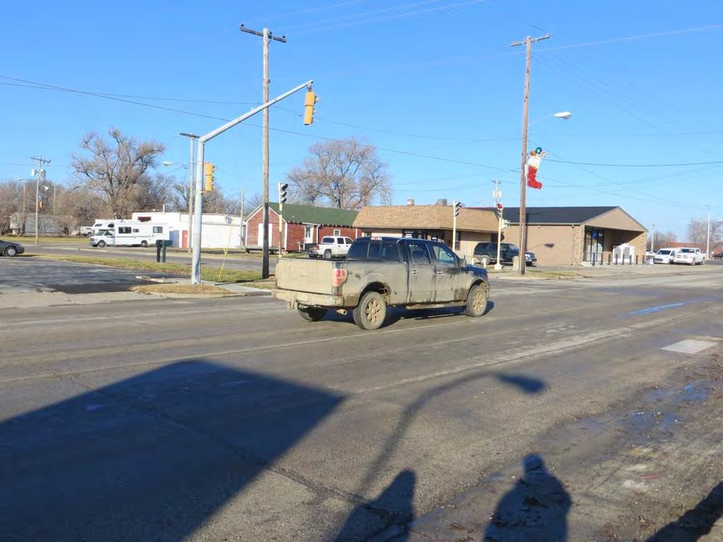 KDOT Traffic Engineering Assistance Progam City of Osawatomie, 6th Street & W Pacific Avenue, Traffic Signal Warrants Figure 8 - Pavement Markings from South of the Southeast Corner of the