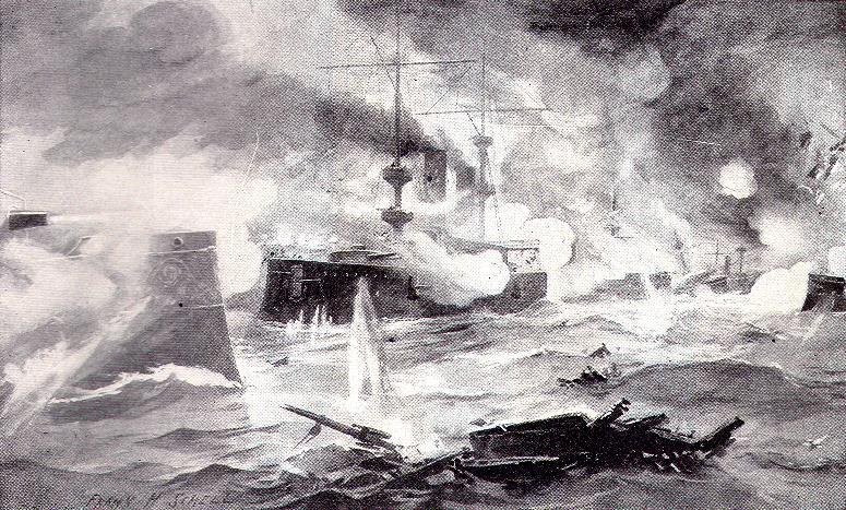 battle of War Spanish fleet destroyed;