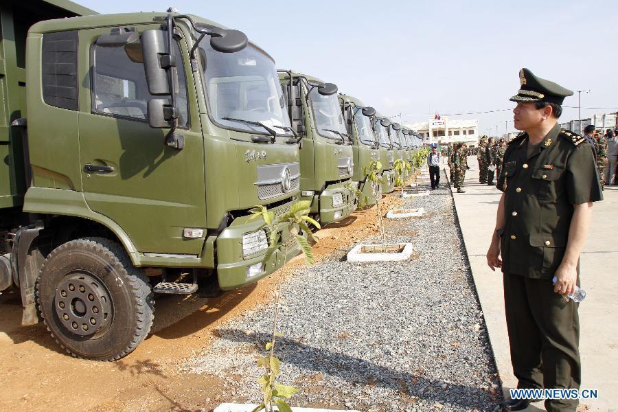 China provided military trucks and uniforms to