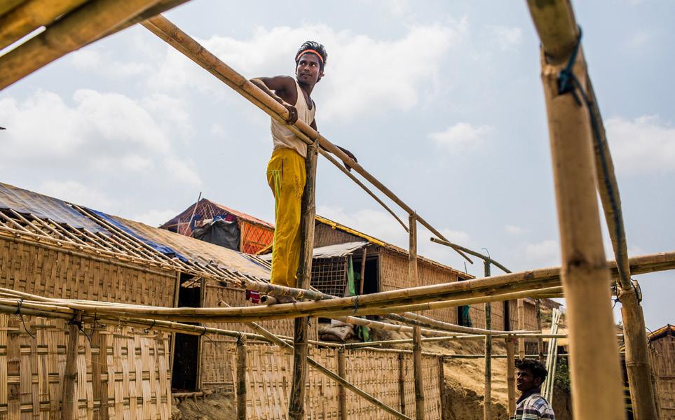 A Rohinyga refugee helps build temporary shelters in preparation for the heavy monsoon rains. Cox s Bazaar, Bangladesh OCHA/Vincent Tremeau improve participation, transparency and accountability.