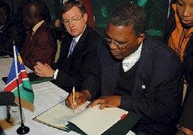 In 2006, four government Ministers from Namibia and South Africa signed the