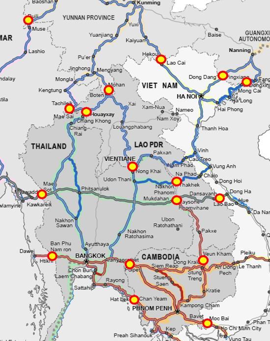 GMS Corridor Towns Development Projects Ruili-Muse Hekou-Lao Cai Pingxiang-Dong Dang Dongxing-Mong Cai Tachilek-Mea Sai Mohan-Boten Chiangkhong-Houayxay Myawaddy-Mea Sot Nakhorn Panom-Thakhek