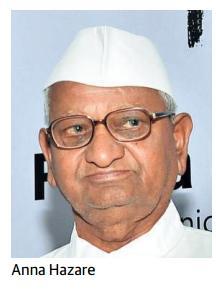 Page-4- Lokpal protest next year: Hazare Says agitation necessary to make India corruption-free Activist Anna Hazare on Sunday reiterated his resolve to launch an agitation against the Narendra Modi