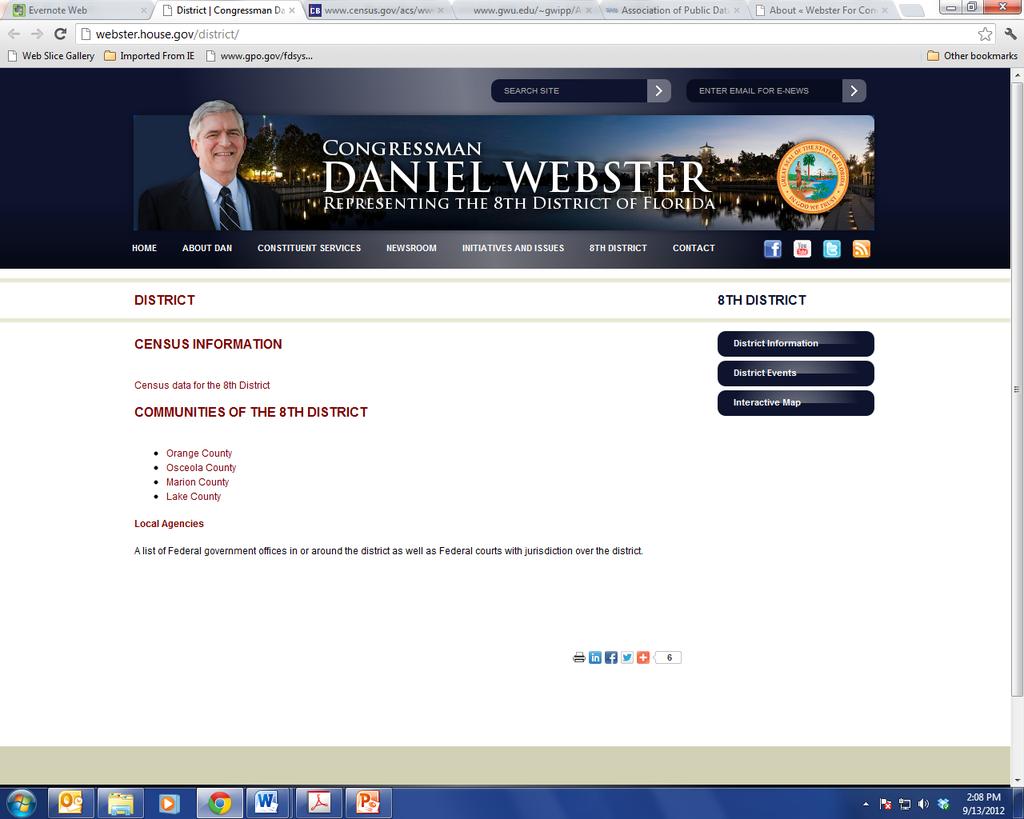 Rep. Webster s Website This link provides
