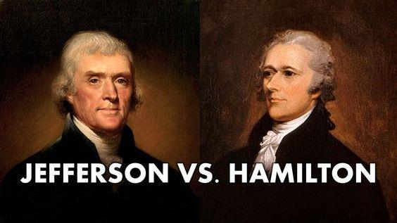 Hamilton and Jefferson in Conflict Hamilton s Ideology Strong Central Govern Prosperous, educated, elite upper-class leaders Commerce & industry Popular in New