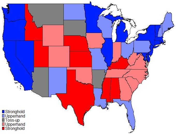 State-Level Economic-Based Models Project Lead for Dems Electoral College Vote-Share Projection Map* Dems 325 GOP 210 Source: BBVA Research, *Estimates are based on state-level vote-share regressions