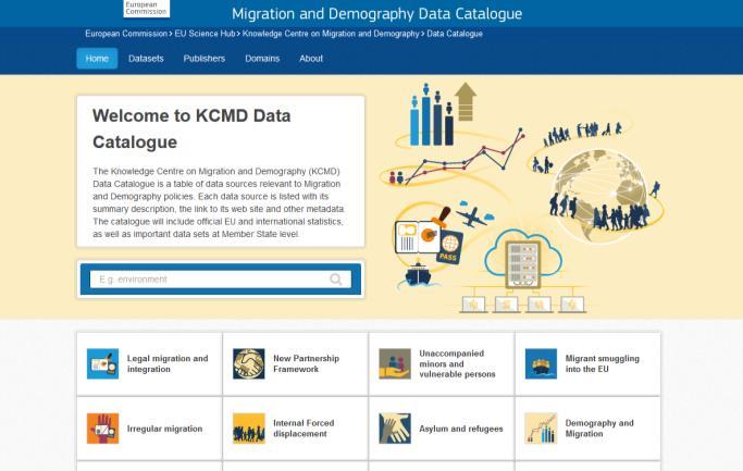 Migration Data Catalogue and Dynamic Data Hub The KCMD launched recently its Migration Data Catalogue and Dynamic Data Hub, bringing together EU migration related data in one place and allowing for