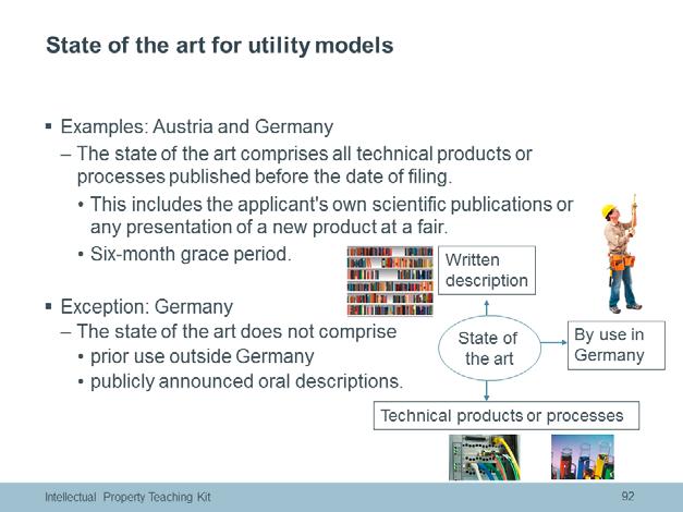 Utility model law in European countries is not harmonised with respect to the definition of prior art.