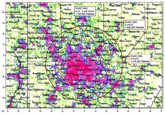 Coverage Map 7000 Watts Daytime 3300 Watts Night In addition: