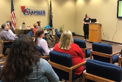 topics. During election season, the Chamber typically hosts forums featuring all candidates for a particular office.
