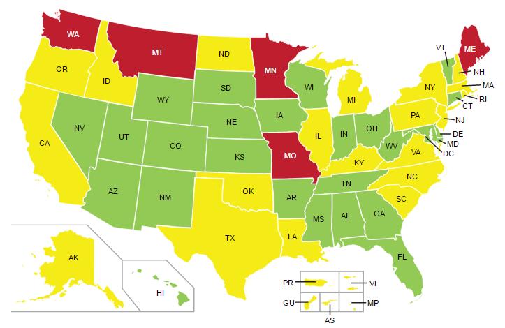Compliant & Noncompliant States REAL ID Act Click the map to see the DHS s most recent