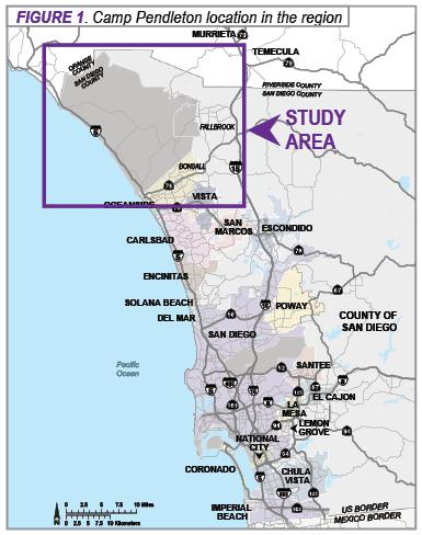 MARINE CORPS BASE CAMP PENDLETON Base Overview Marine Corps Base Camp Pendleton (Camp Pendleton) is located in North San Diego County (Figure 1).