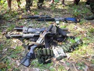 The two photos below, also taken in February 2011, show assorted weapons carried by defecting Tatmadaw Border Guard soldiers.