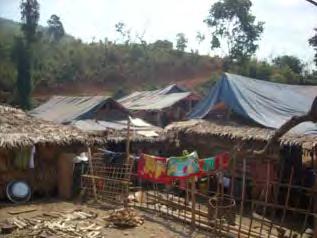 These photos, taken on April 12 th 2011, show houses at an unidentified second mining site along the Baw Baw Loh River, where