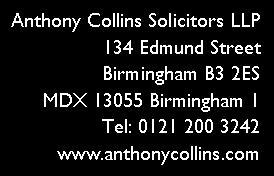 Anthony Collins Solicitors LLP 2014 If you have any queries or comments in regards to this
