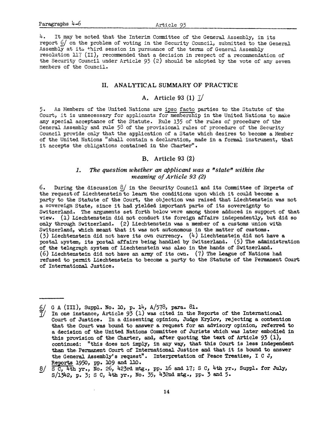 Paragraphs U-6 Article 93 k.