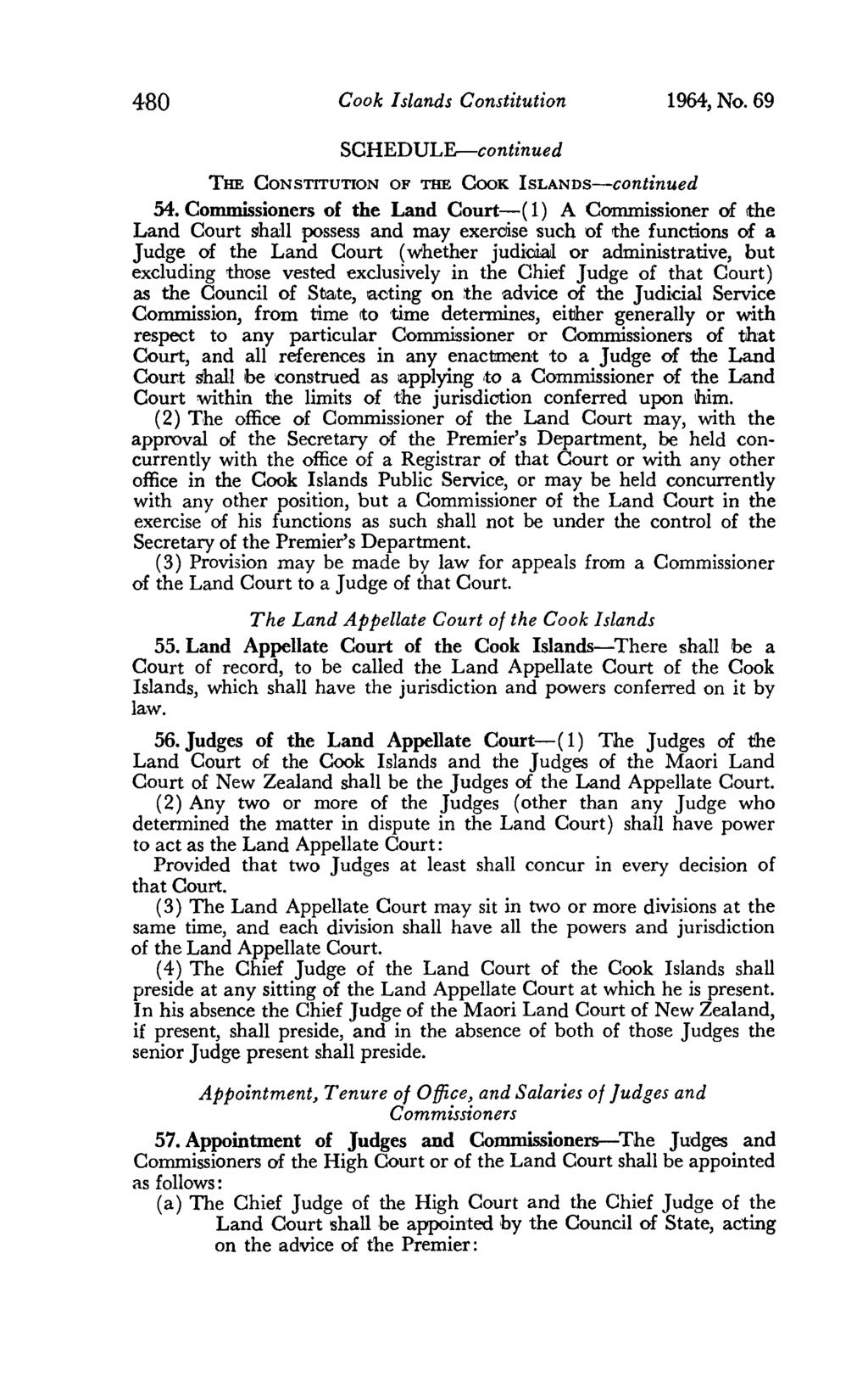 480 Cook Islands Constitution 1964, No. 69 54.