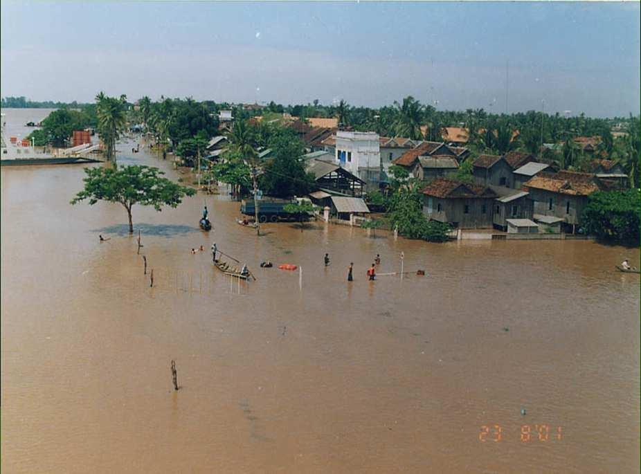 Flood water in Cambodia comes mainly from the upper and middle reaches of the Mekong.