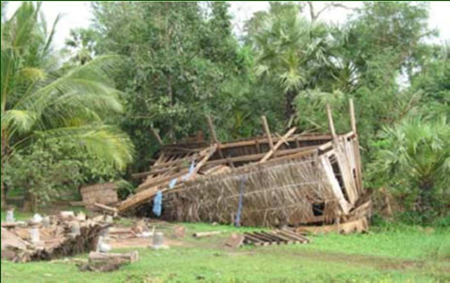 Typhoons in Cambodia Occasionally happened and not severely damaged, except in 2009,