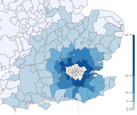 16% of the UK population, slightly above that of London (Centre for Cities) But, dispersed and