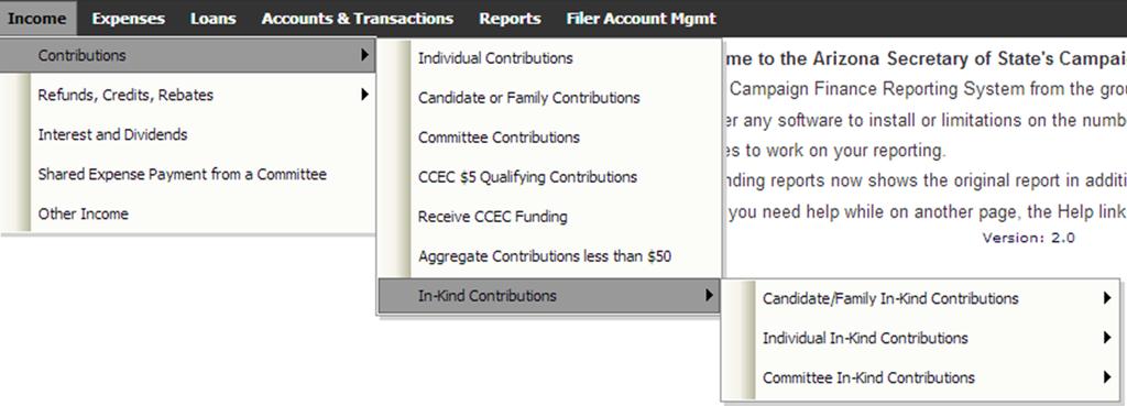 Reporting Personal and Family Contributions A candidate must report personal