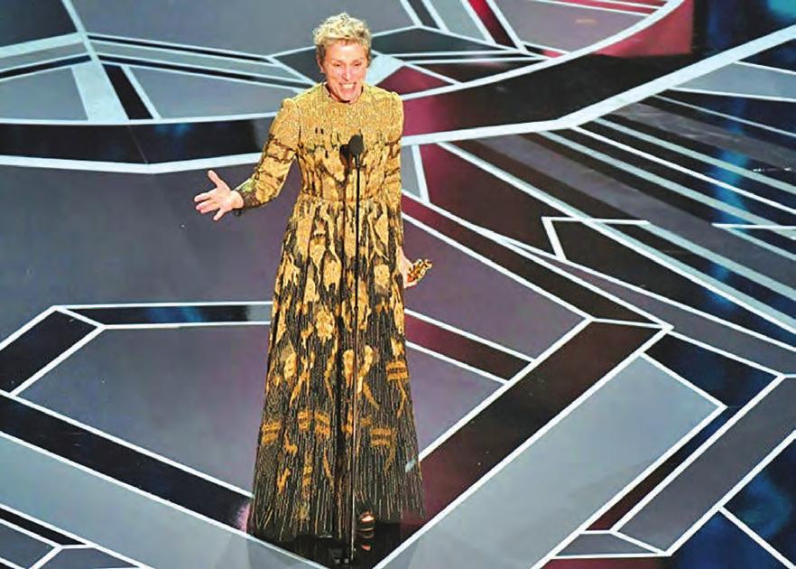 14 SOCIAL Man suspected of stealing Frances McDormand s Oscar arrested Frances McDormand, 60, won best actress for her role as a rage-filled mother seeking justice for her murdered daughter in Martin