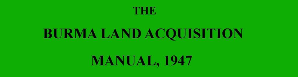 Acquisition Manual, 1947 ၁၉၃၄