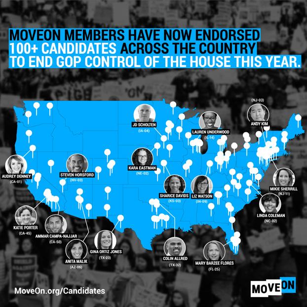 MoveOn endorsed candidates were far more representative of America than our current Congress.