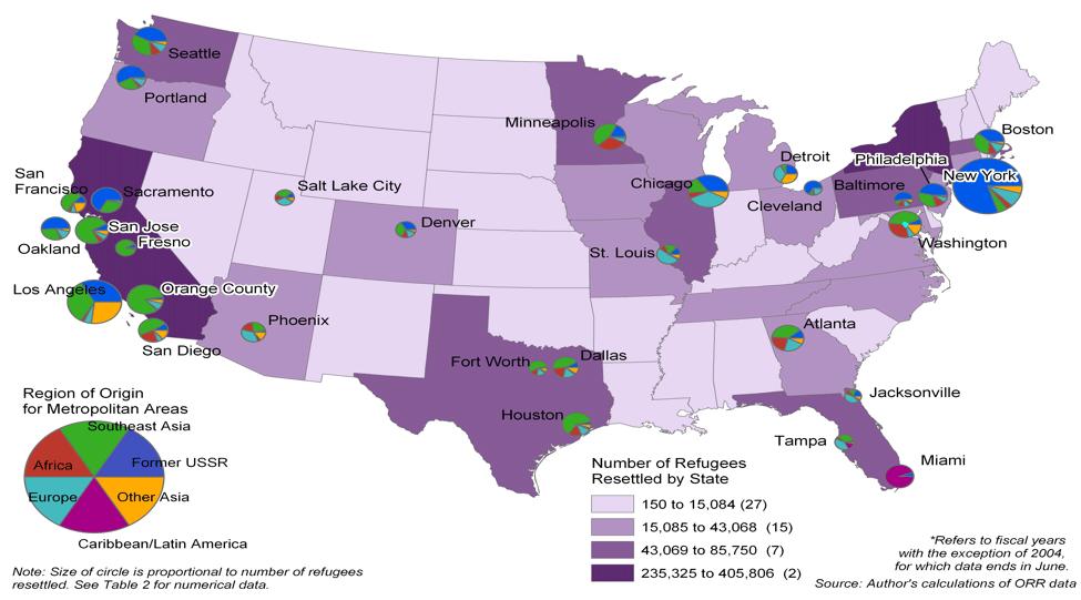 Refugees are Resettled in all 50 States of the U.