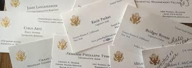 While In Washington Collect Business Cards. Ask for business cards of any staff members you talk with for easy reference when writing thank-you letters.