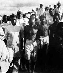 Boycotted British goods Hunger strikes Salt March (1930) Demonstration protesting the