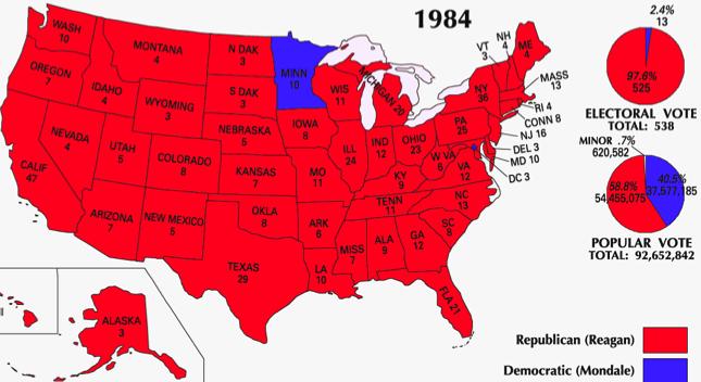 for Reagan for president but Democrats for other offices) Essen%al