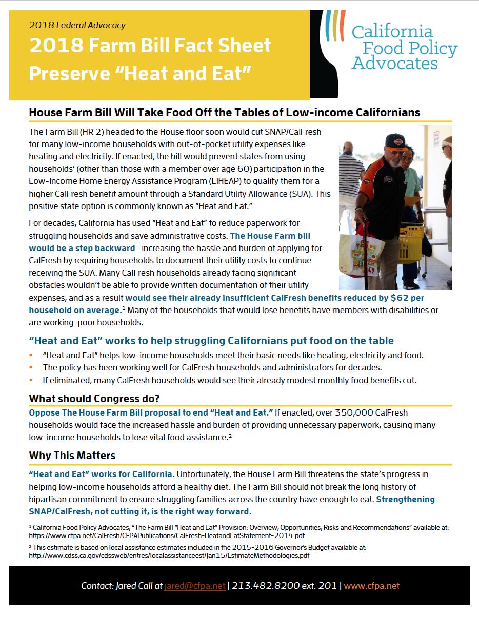Heat and Eat Heat and Eat Works for CA!