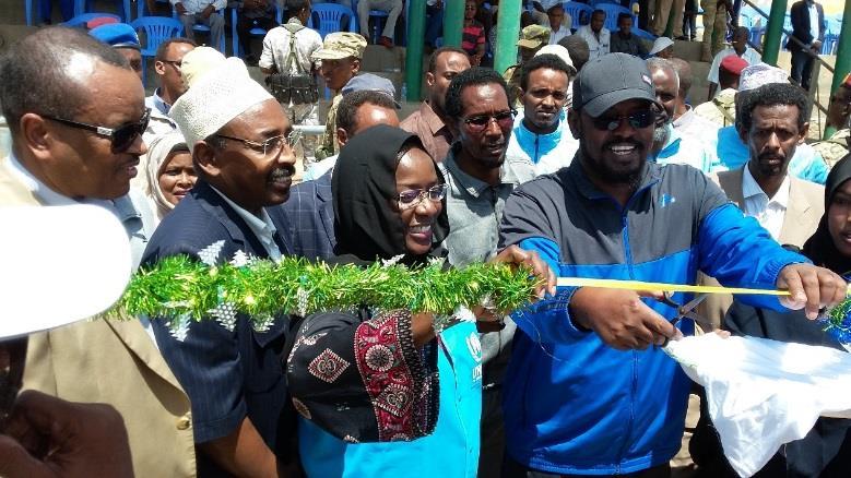 Shelter Throughout the month of April, UNHCR partner Norwegian Refugee Council (NRC) completed the construction of 92 shelters and 63 latrines in Kismayo, bringing the