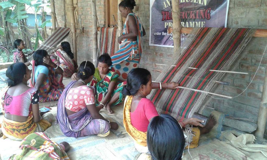 Dhokra training being given to women Child Study Centres Two Child Study Centres have been opened in Betahar and Purgram in order to give the local Children a quality education which has been missing