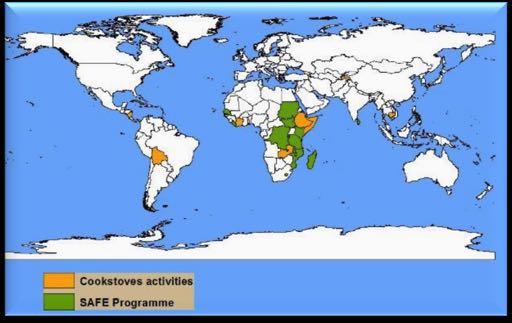 WFPCOOKSTOVES&SAFESURVEY2015 countries reporting cookstove projects, 15 of these countries indicated they were involved in SAFE interventions (see Figure 1).
