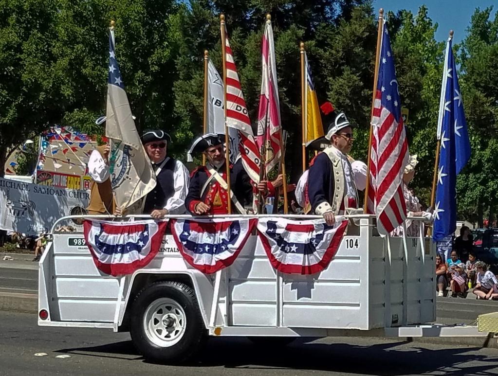 The July 4th parade in Carmichael is one such event. For the past several years our chapter s color guard has participated in the parade through Carmichael s main thoroughfare.