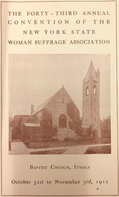 G. EVENTS 1900-1915 October 31-November 3, 1911 The 43rd Annual Convention of the New York State Suffrage Association began with the first evening at the Ithaca Hotel, drawing more than 300