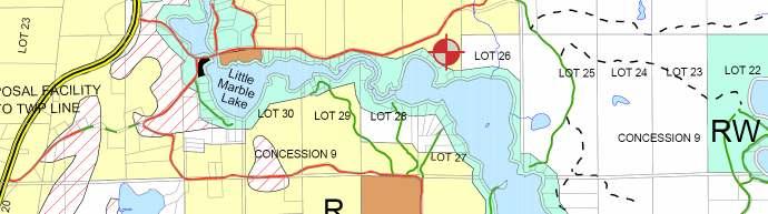Schedule A Lands to be rezoned from Waterfront Residential (RW) Zone to Tourist Commercial (TC) Zone