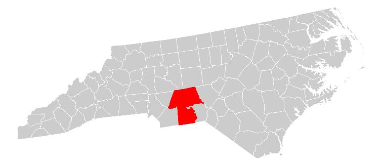 State Route 24 connects Stanly County to Charlotte to the west.