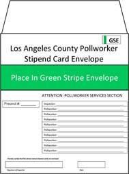If you misplace or forget to bring your Appointment Notice to your assigned Polling Place on Election Day, blank Stipend Cards are provided in the paper supply kit.