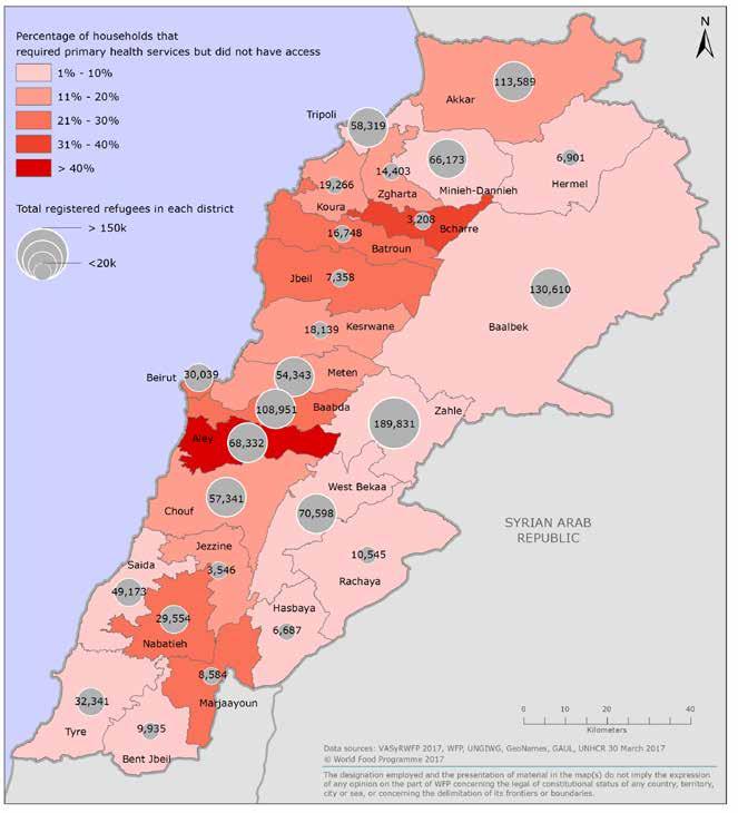 Vulnerability Assessment of Syrian Refugees in Lebanon 2017 37 Map 3.