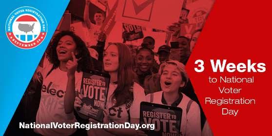 Social Media Posts Sample Tweets Join us in celebrating democracy in America! #NationalVoterRegistrationDay 9/25. http://goo.gl/e07li3 What s #NationalVoterRegistrationDay all about?
