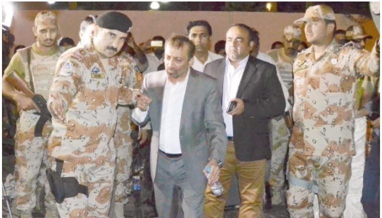 MQM leader, Farooq Sattar, taken into