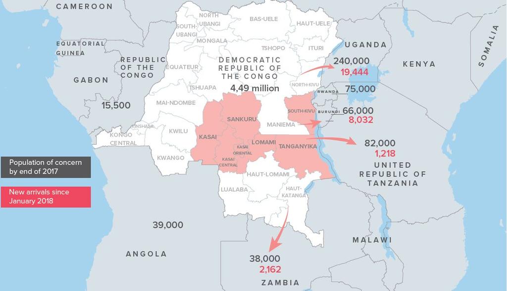 Stable Refugee Situation (4/5) Ebola virus Measles