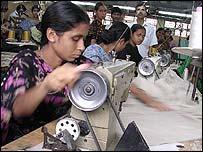 Textile workers in Bangladesh get paid as little as ten cents an hour to